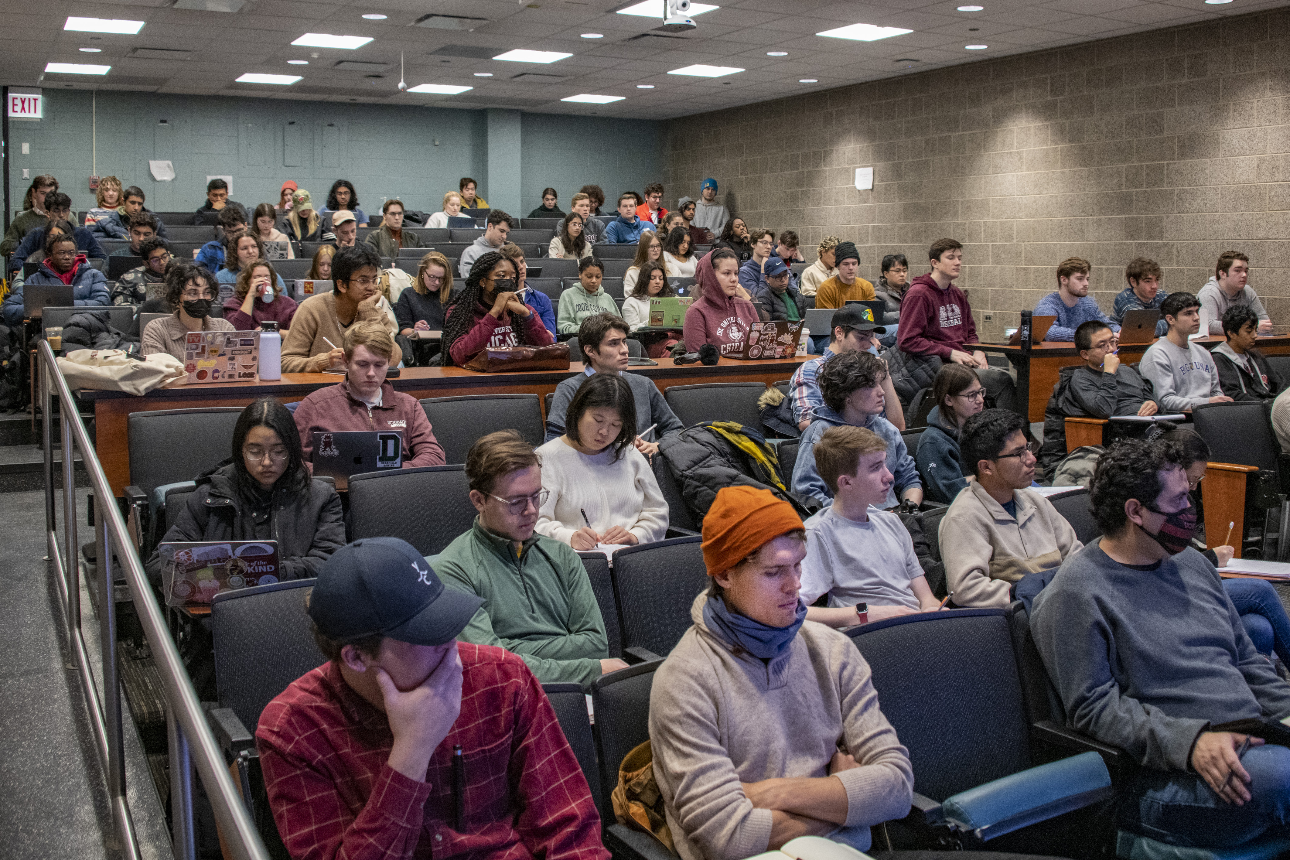Photo of UChicago Political Science students engaged in a course